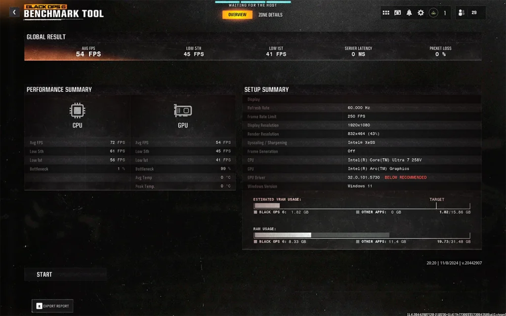 54FPS COD FHDMIN