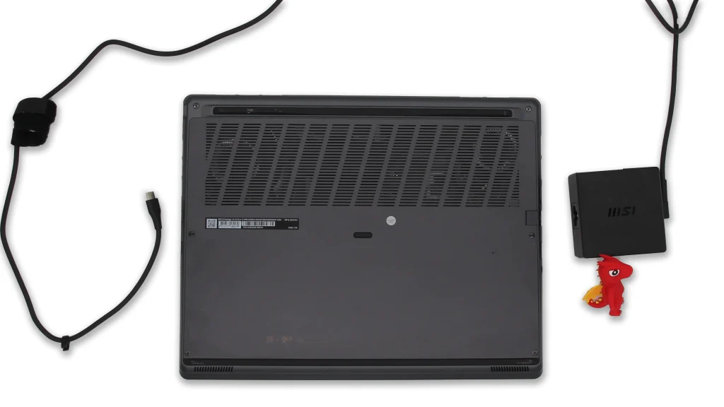 MSI Prestige 14 Ai Evo C1MG underside