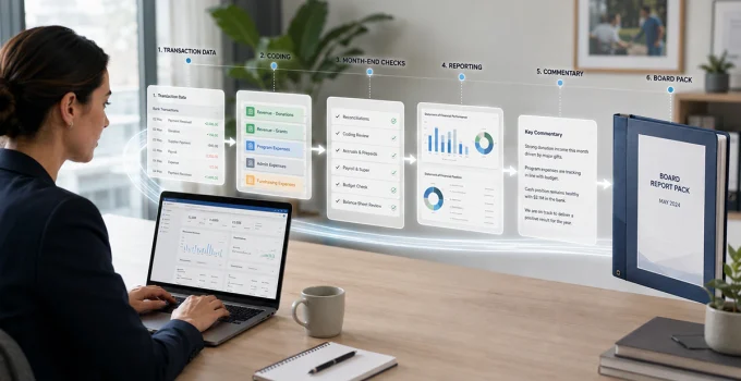 The NFP Reporting Stack: How Finance Data Moves From Xero To Board Pack